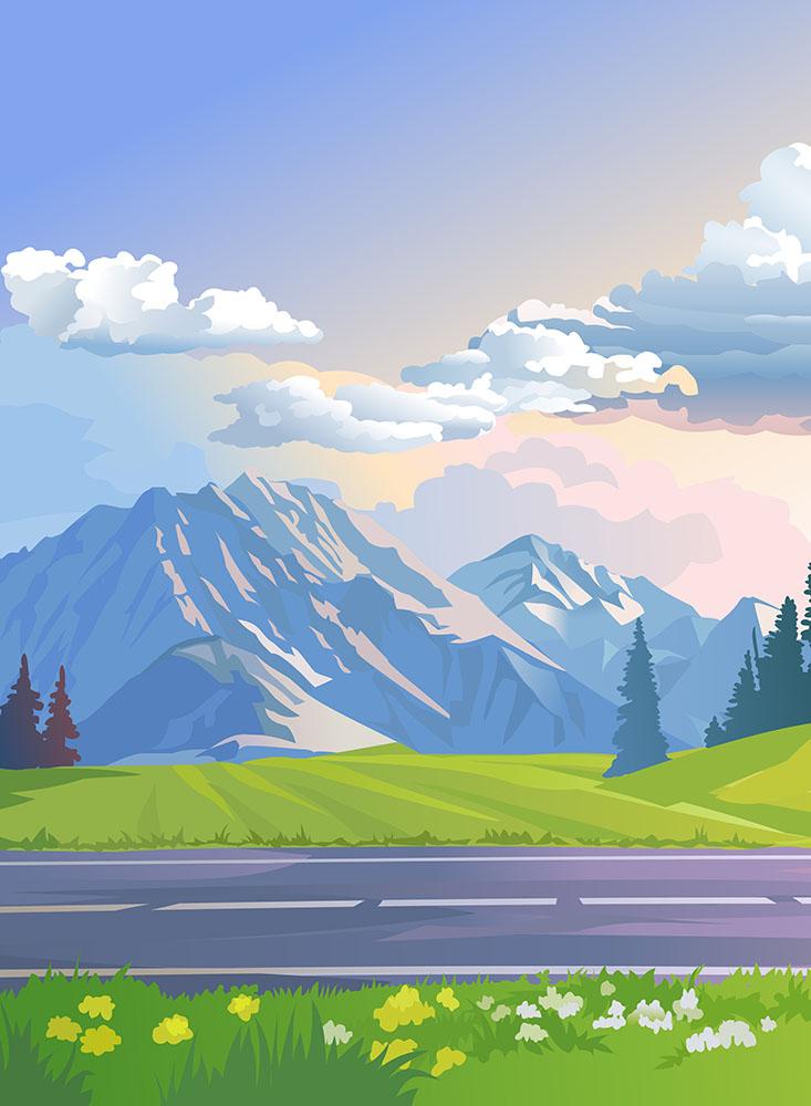 Mountains with a Road